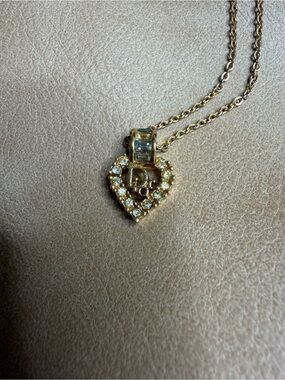 Dior Vintage Heart Pendant Necklace